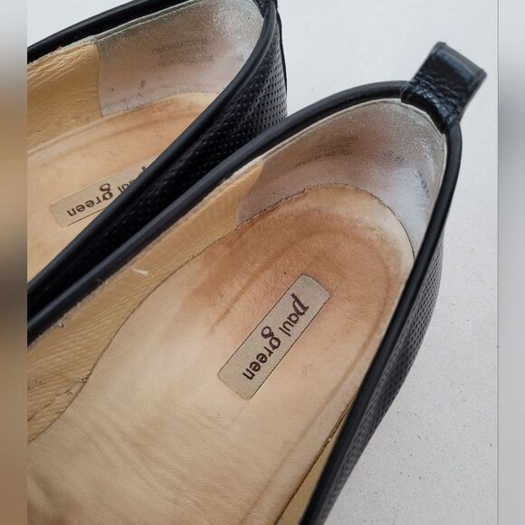 Paul Green Joaquin Espadrille Slip On Loafer Perforated Leather Black Women 6.5 - Picture 8 of 10